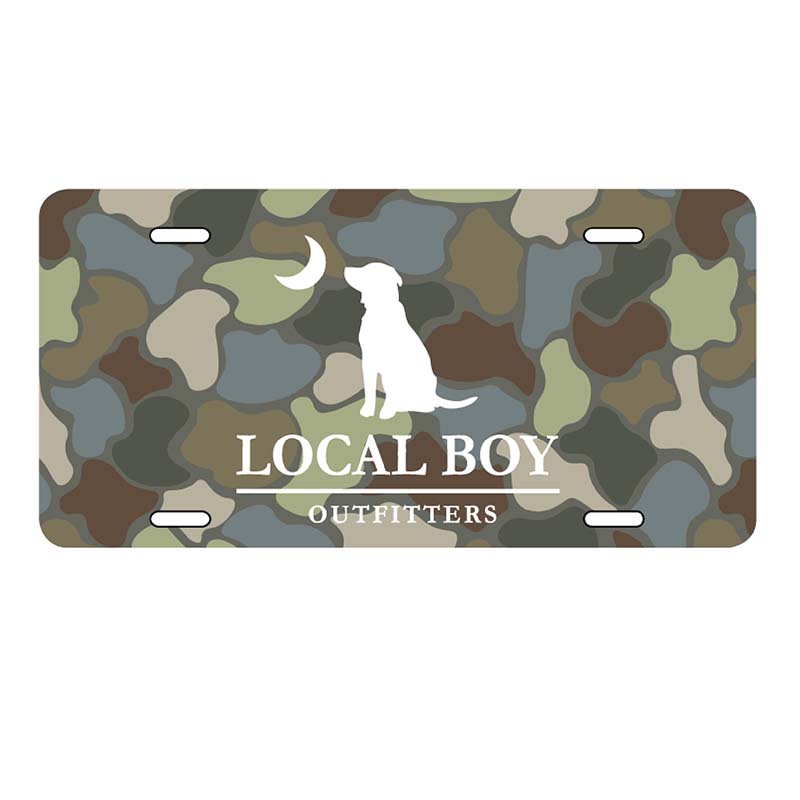 Local Boy License Plate - Mountain Camo