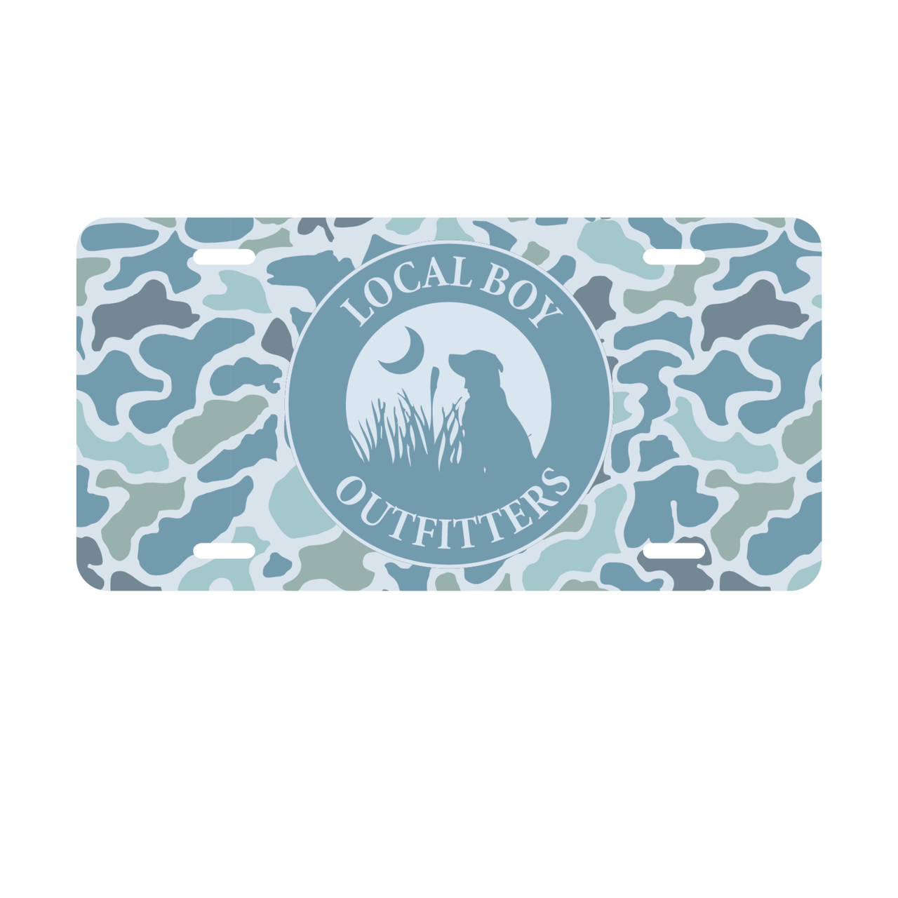 Dog & Moon License Plate - Localflage Coast
