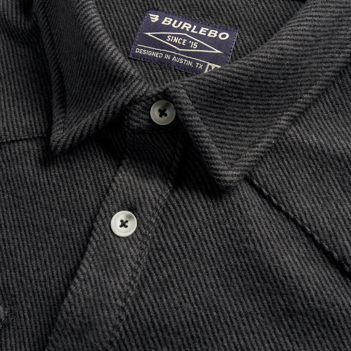 Austin LS Flannel - Heather Black