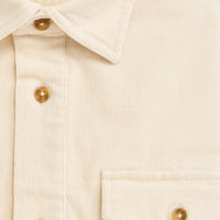 Thumbnail for Stretch Cord Half Button LS Shirt - Cream