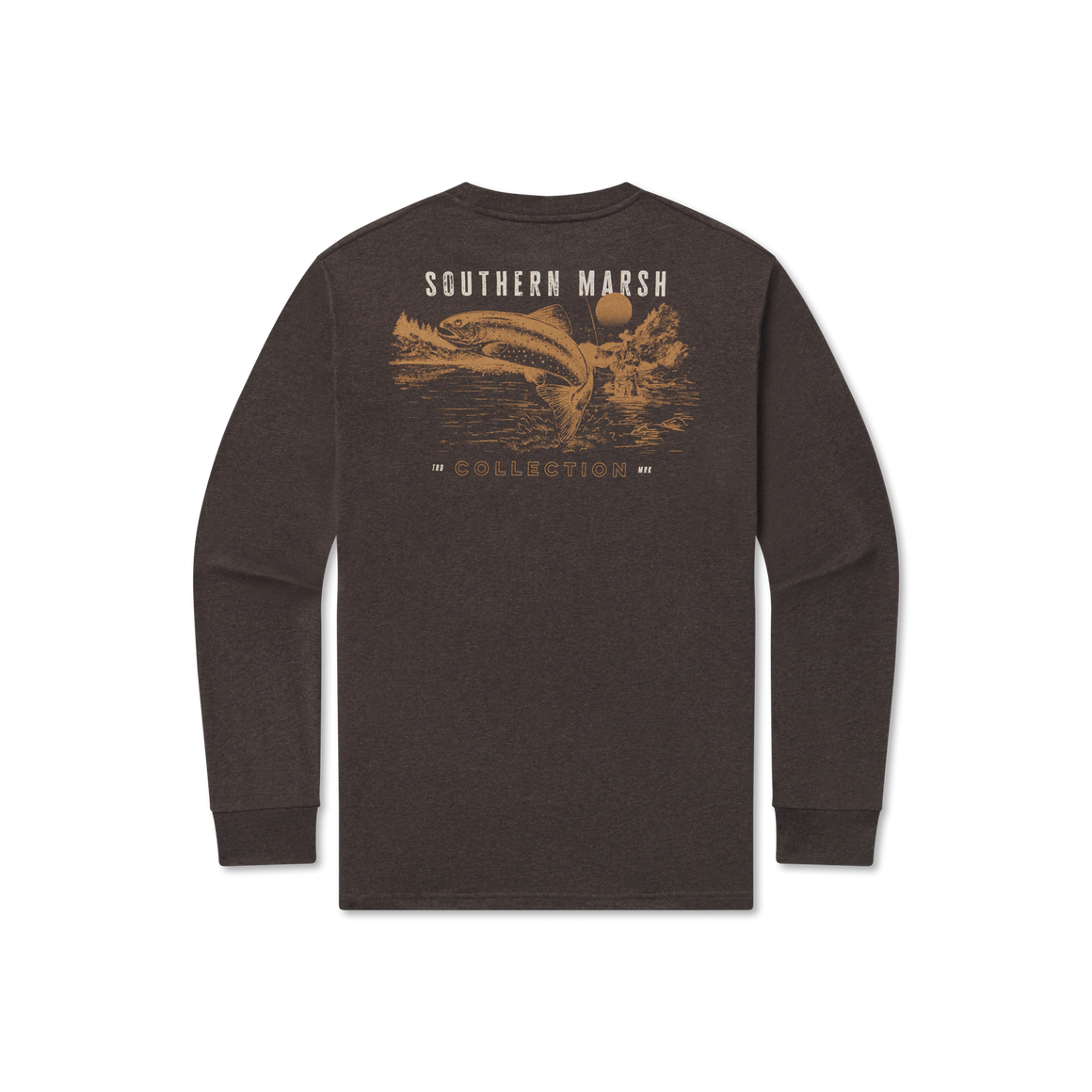 Trout Of Water LS Tee - Washed Stone Brown