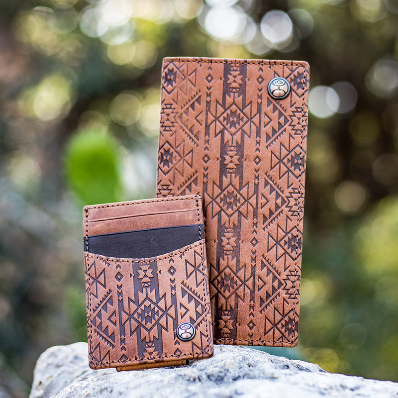 Monterey Brown Embossed Money Clip Wallet