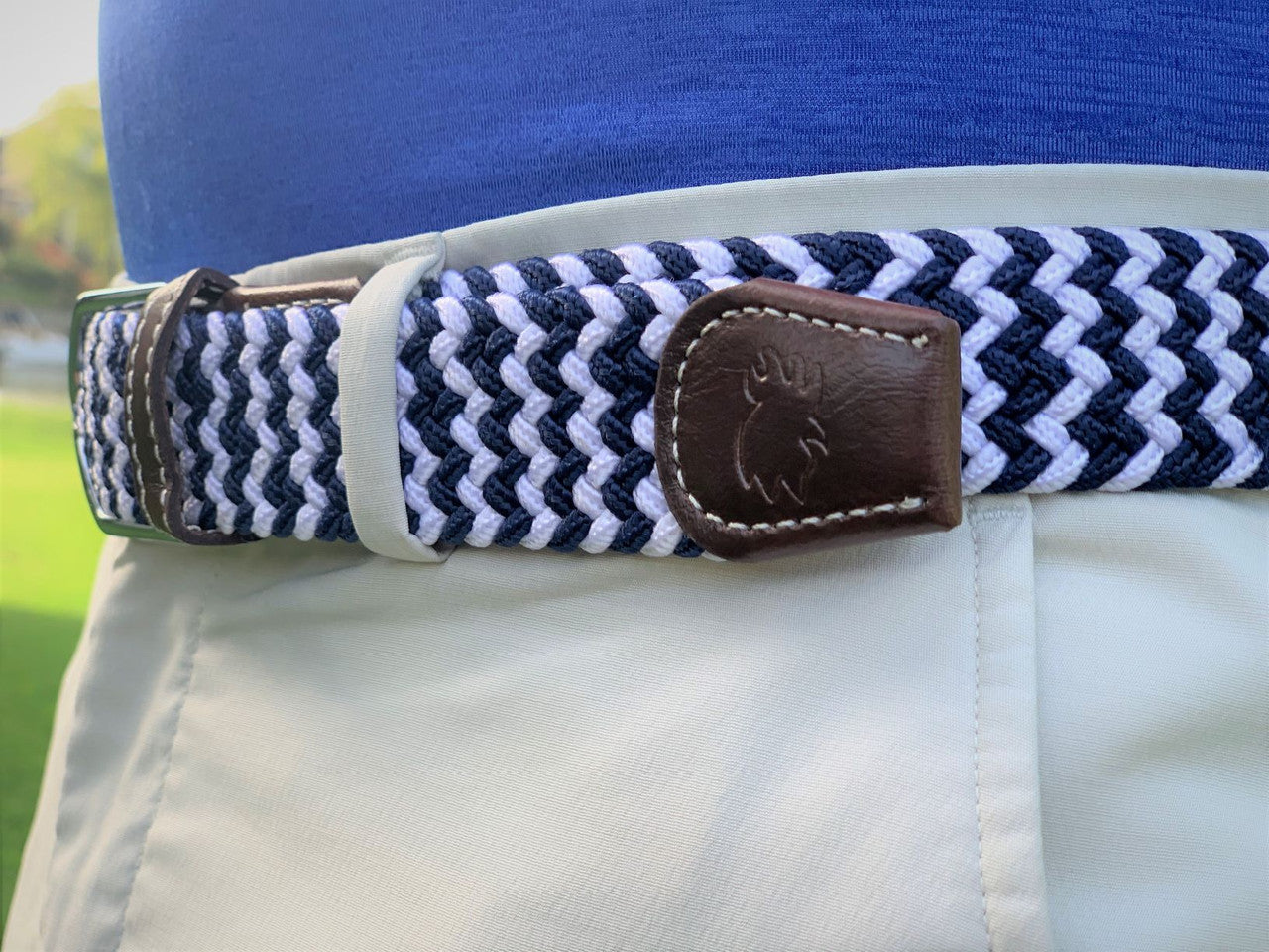 The Cape Cod Two Toned Woven Stretch Belt