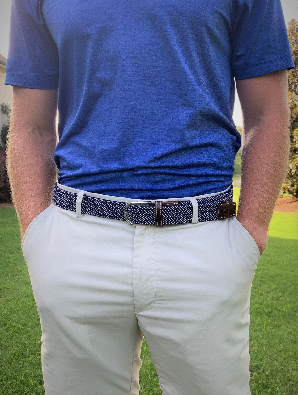 The Ponte Vedra Two Toned Woven Stretch Belt