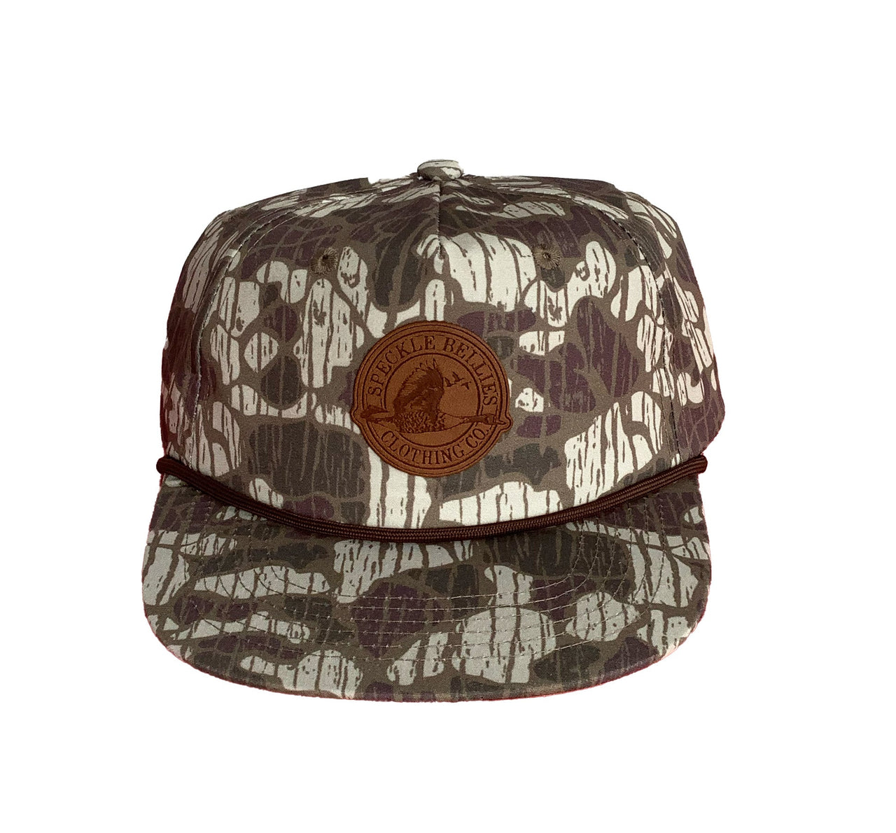 Circle Logo Leather Patch Rope Cap - Muddy Bottom Vein Camo