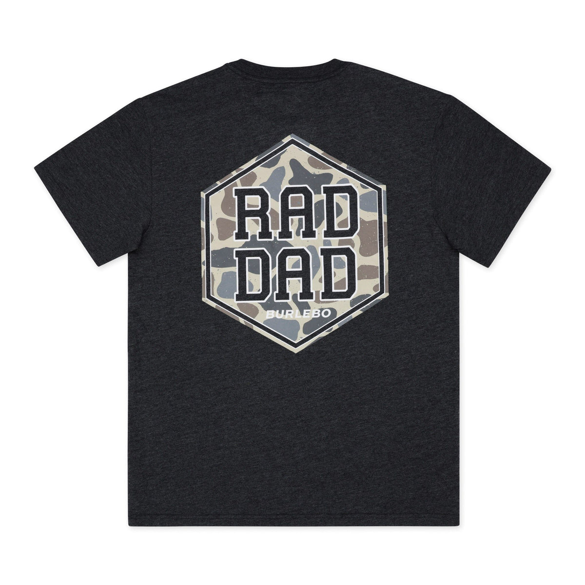 Rad Dad Deer Camo SS Tee - Heather Black