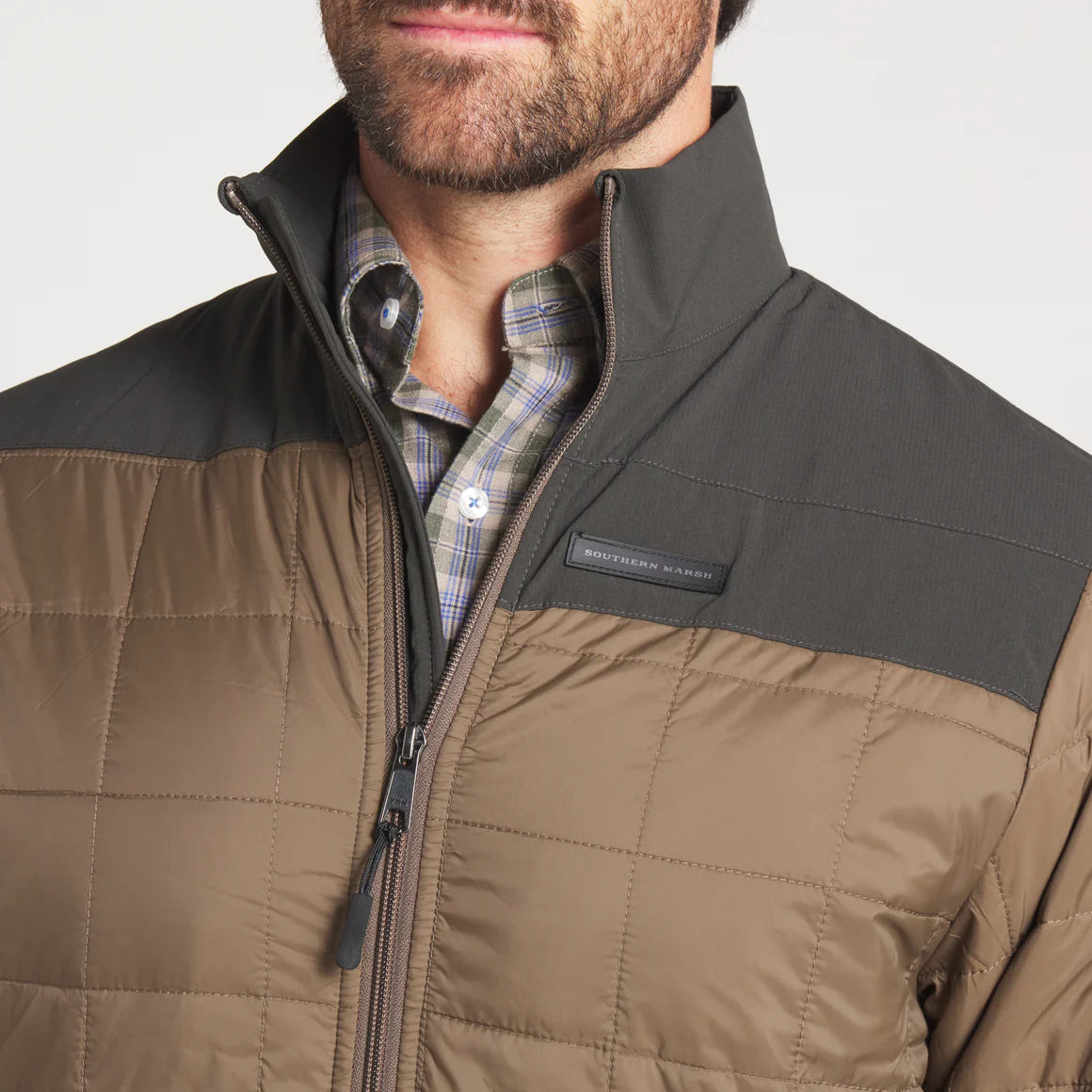 Falcon Hill Quilted Jacket - Stone Brown