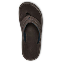 Thumbnail for Hokua Men's Leather Beach Sandals - Dark Wood