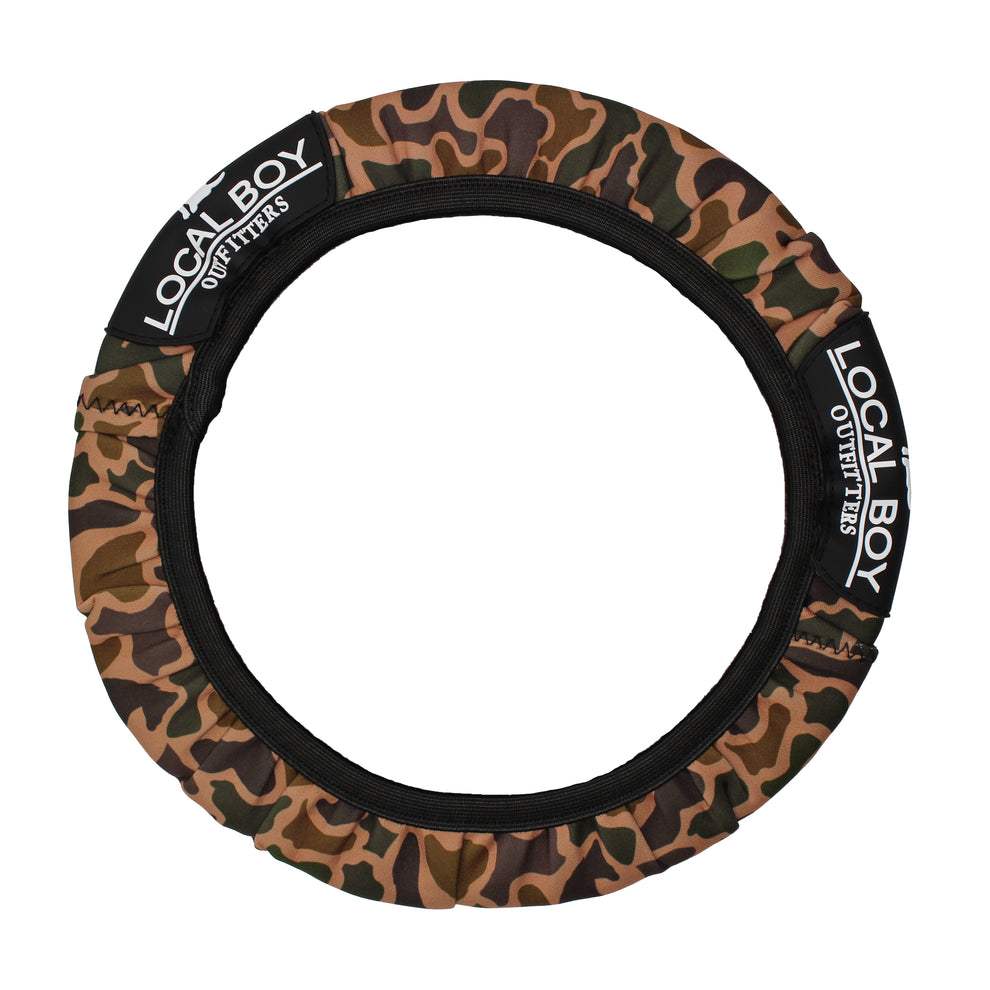 Local Boy Steering Wheel Cover - Old School Camo