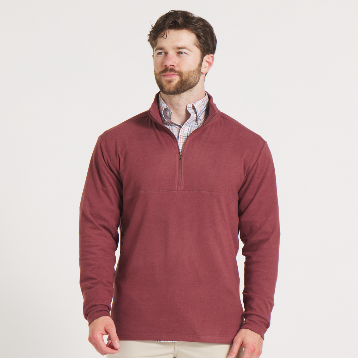 Woods Cross Brushed Pullover - Maroon