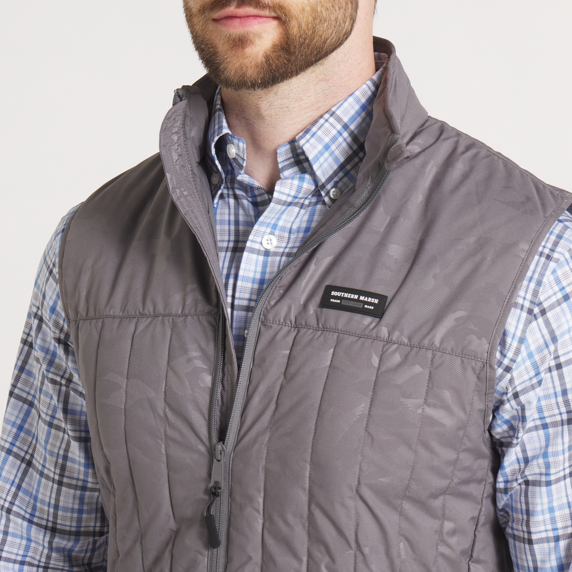 Whitefish Quilted Vest - Grey Duck Camo