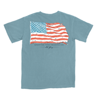 Thumbnail for Old Glory SS Tee - Ice Blue