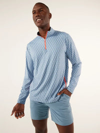 Thumbnail for The Coastal Course Movementum Quarter Zip - Blue Pineapple