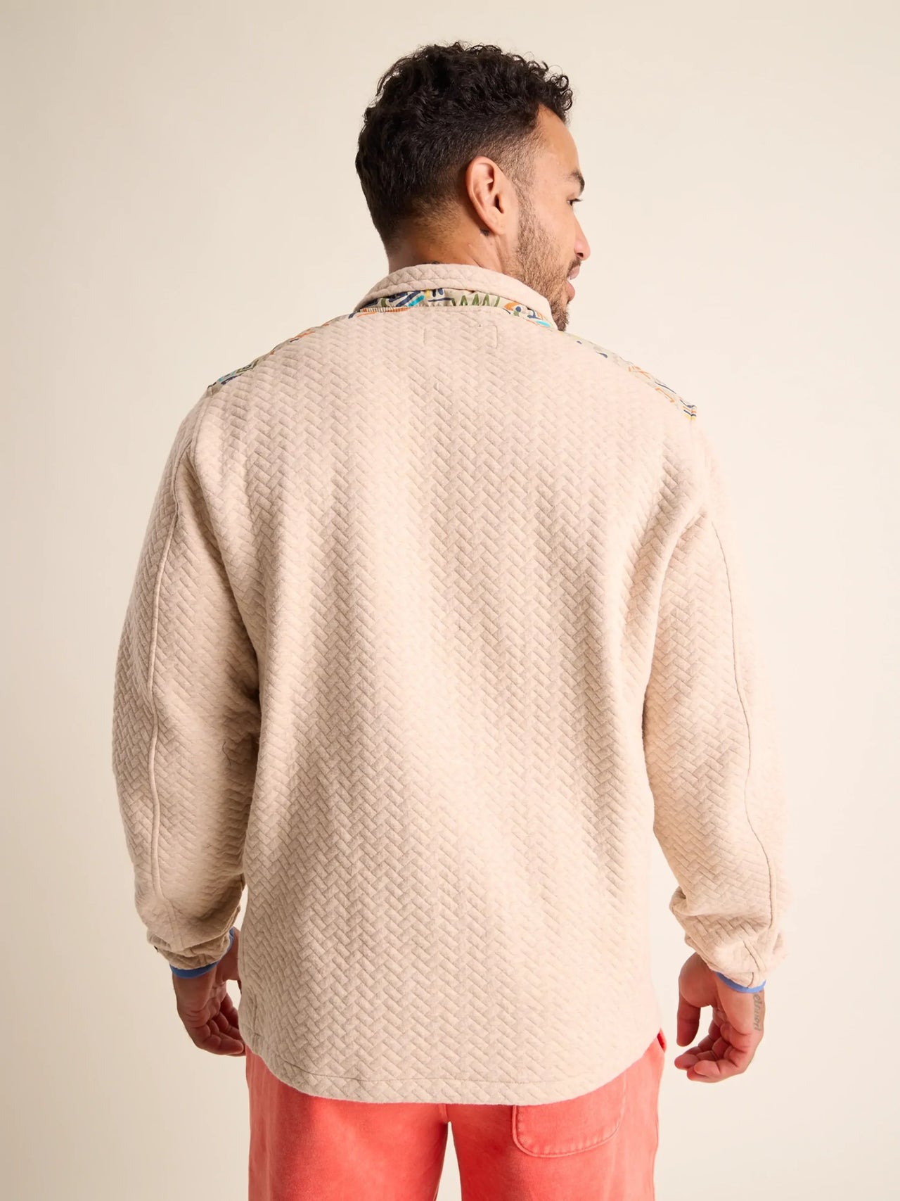 The Sandstorm Quilted Quarter Zip - Cream