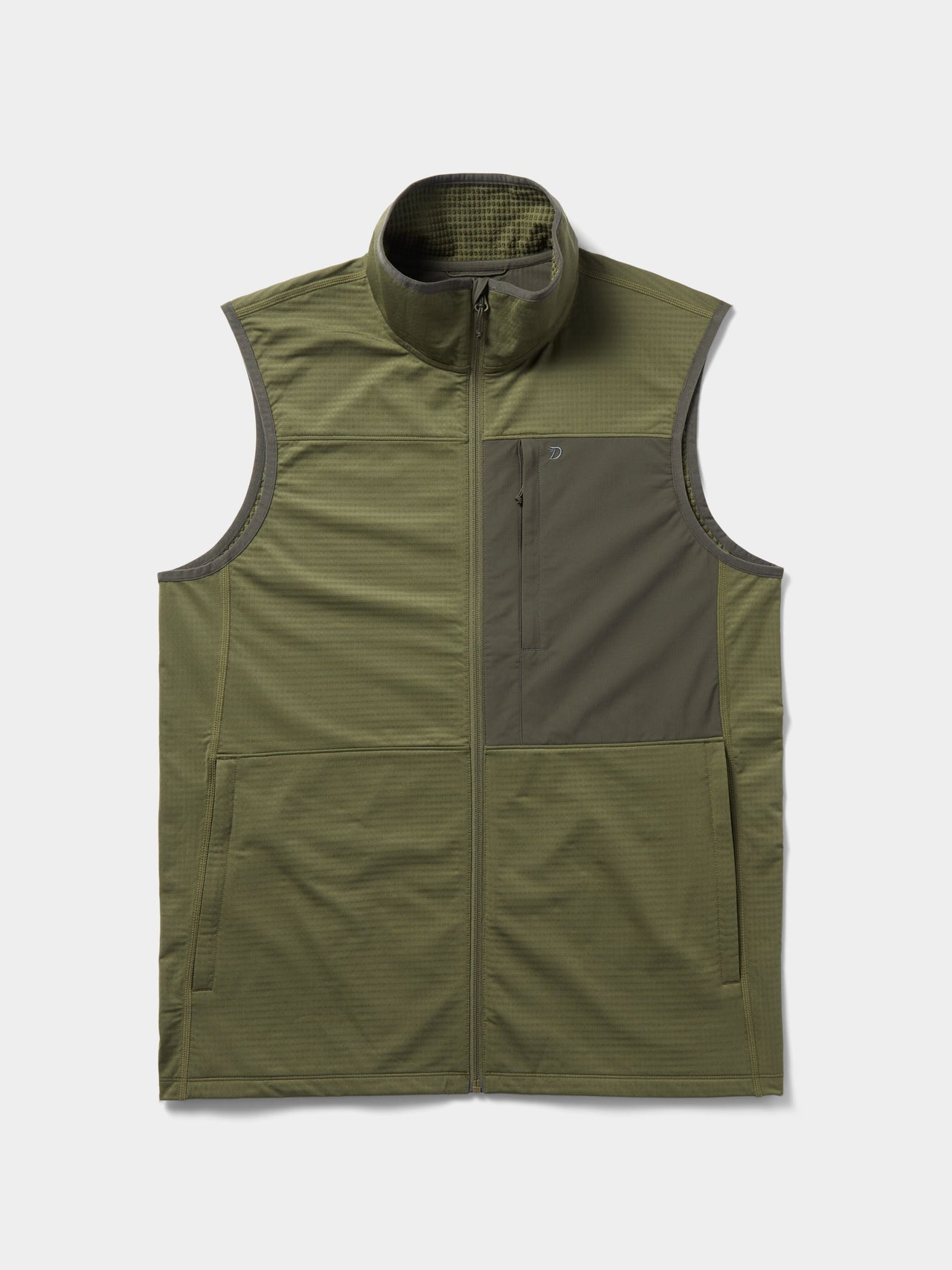 Lightweight Grid Tech Vest - Moss/Raven