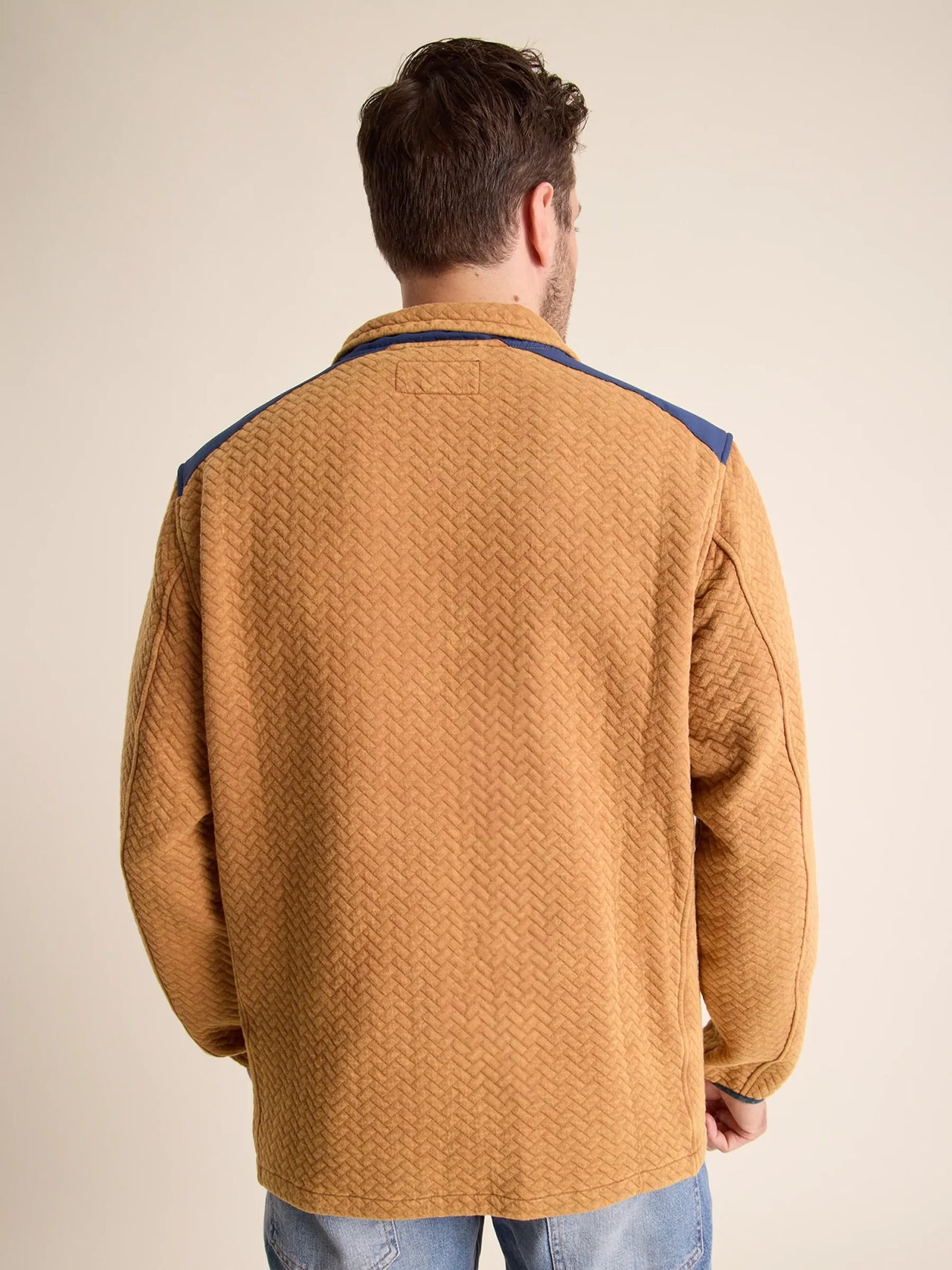 The Woodchuck Quilted Quarter Zip - Burnt Orange