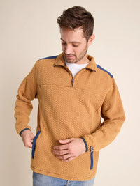 Thumbnail for The Woodchuck Quilted Quarter Zip - Burnt Orange