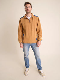 Thumbnail for The Woodchuck Quilted Quarter Zip - Burnt Orange