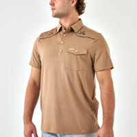 Thumbnail for Pearl Snap Mallards Performance Polo - Khaki