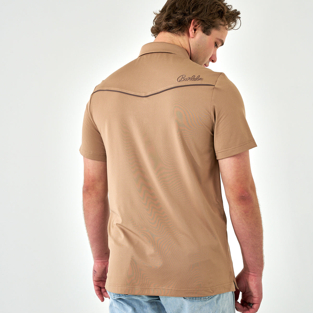 Pearl Snap Mallards Performance Polo - Khaki