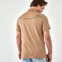 Thumbnail for Pearl Snap Mallards Performance Polo - Khaki