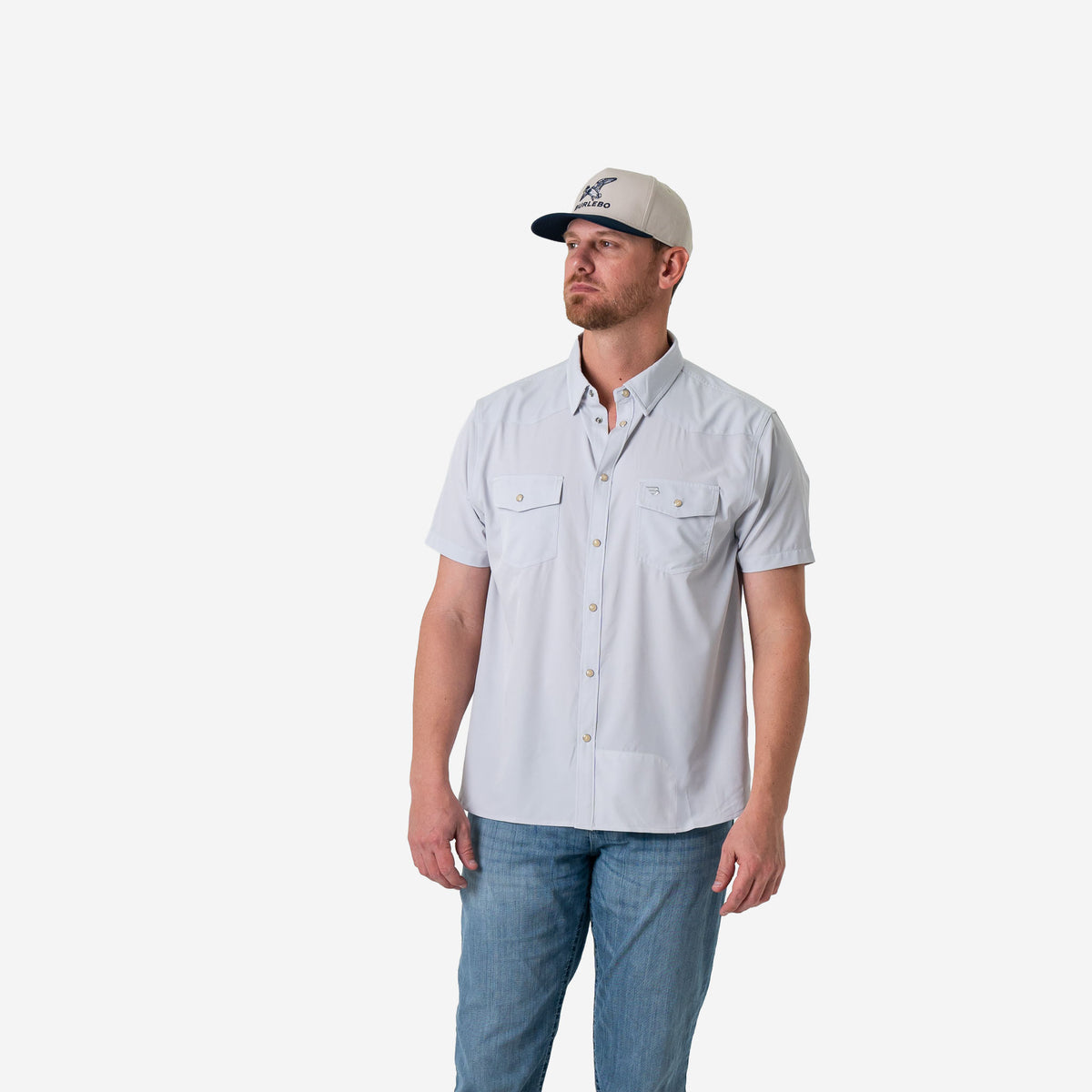 Performance Western Shirt - Light Grey