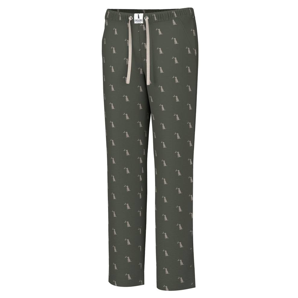 Local Boy Pajama Pant - Dark Olive Dog & Moon