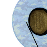 Thumbnail for Local Boy Light Blue Camo Palm Breeze Straw Hat