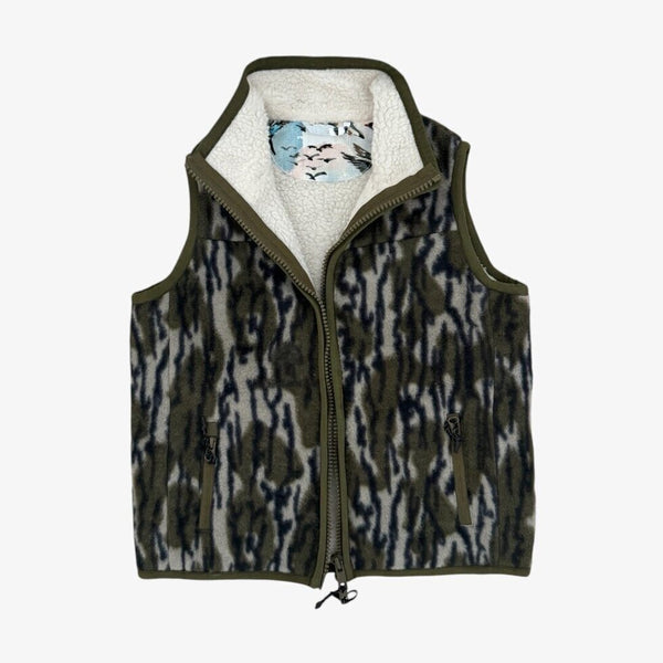 Youth Fleece & Sherpa Vest - Original Bottomland & Mallard Sky