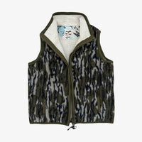 Thumbnail for Youth Fleece & Sherpa Vest - Original Bottomland & Mallard Sky