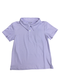 Thumbnail for Youth Micro Performance Polo - Purple/White