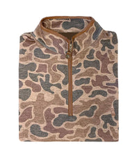 Thumbnail for Southern Casanova Performance Quarter Zip - Duck Camo