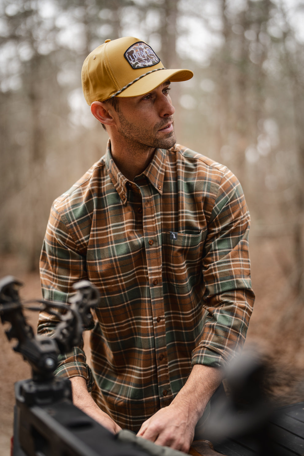 Frazer Stretch Flannel - Rust/Green/Brown