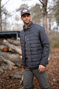 Thumbnail for Brick Quilted Jacket - Charcoal