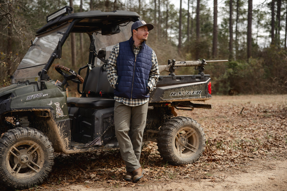 Brick Quilted Vest - Navy