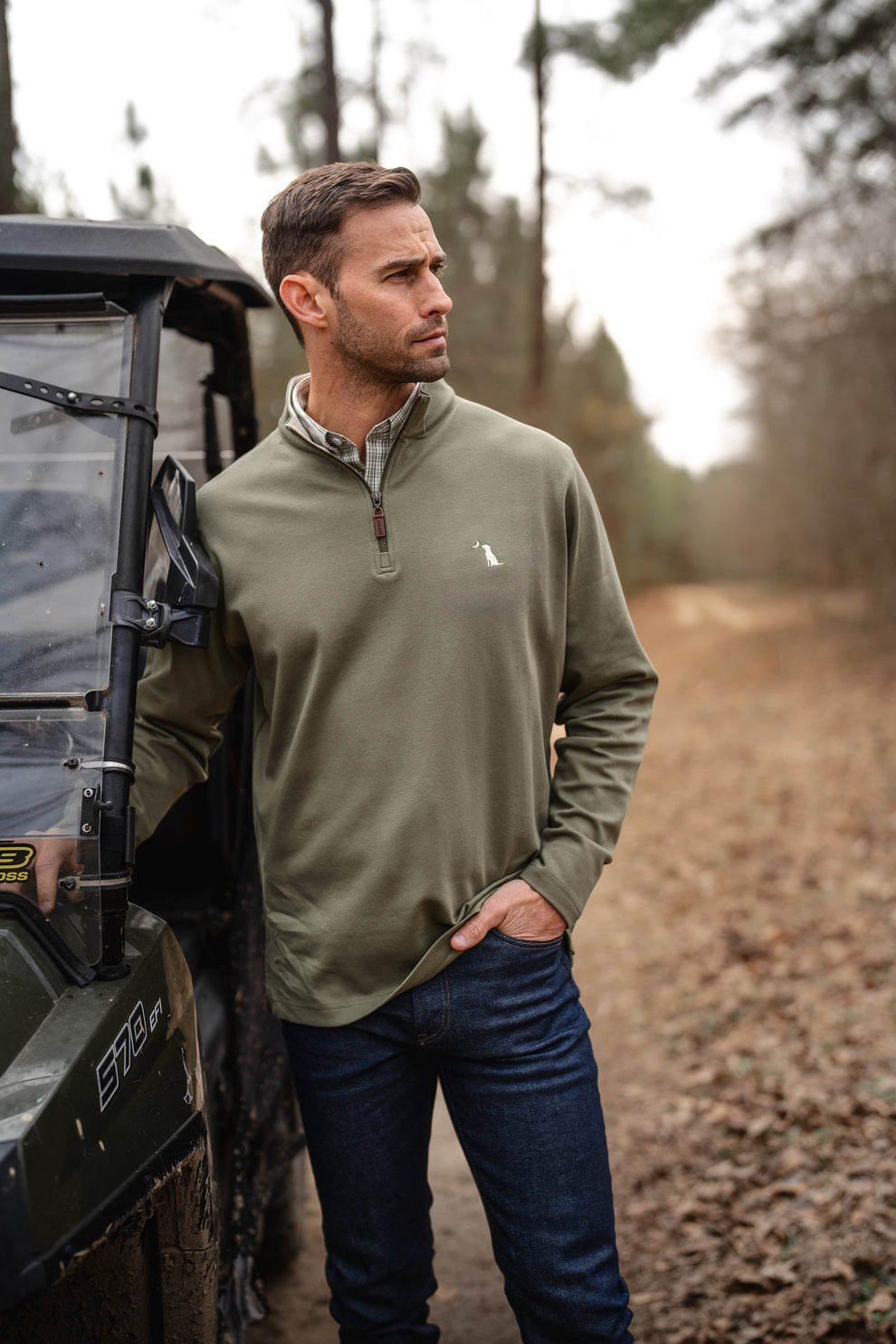 Bentley Quarter Zip - Marsh Green