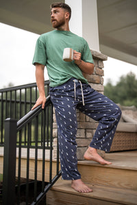 Thumbnail for Local Boy Dog & Moon Pajama Pant - Navy