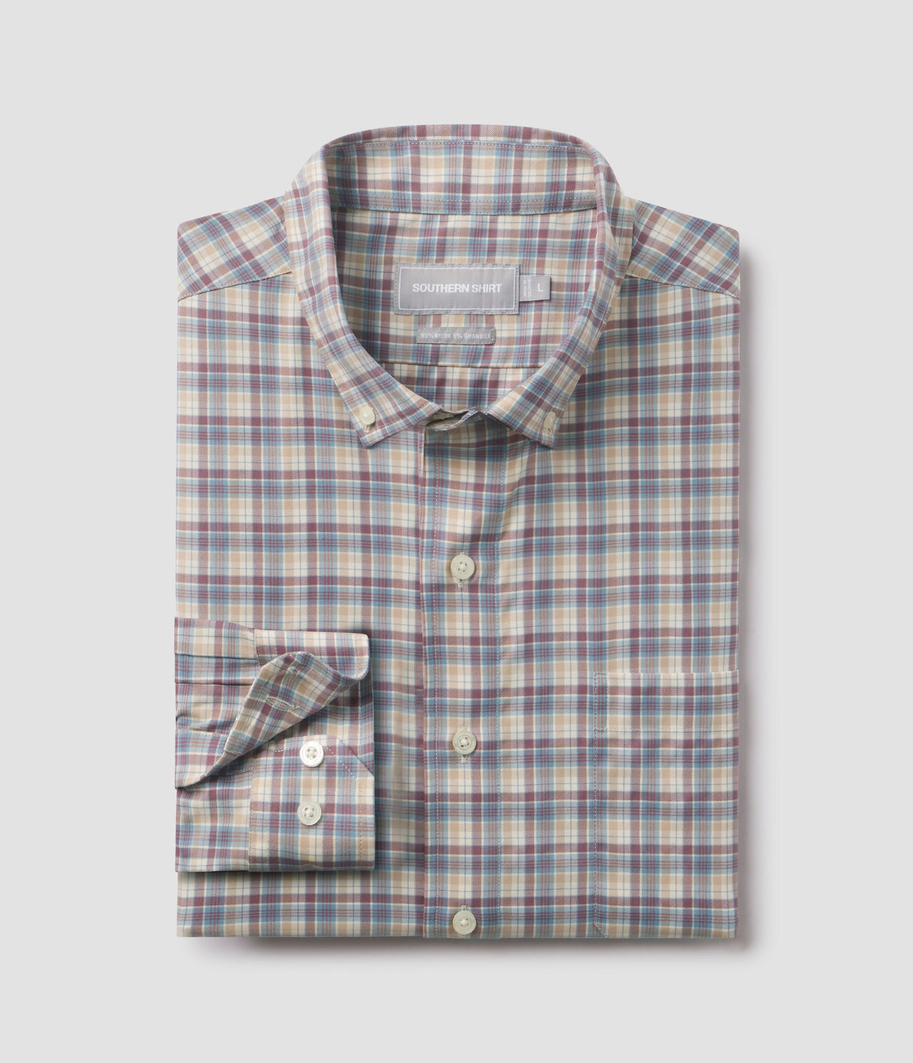 Ridgeside Plaid LS Button Down - Desert Frost
