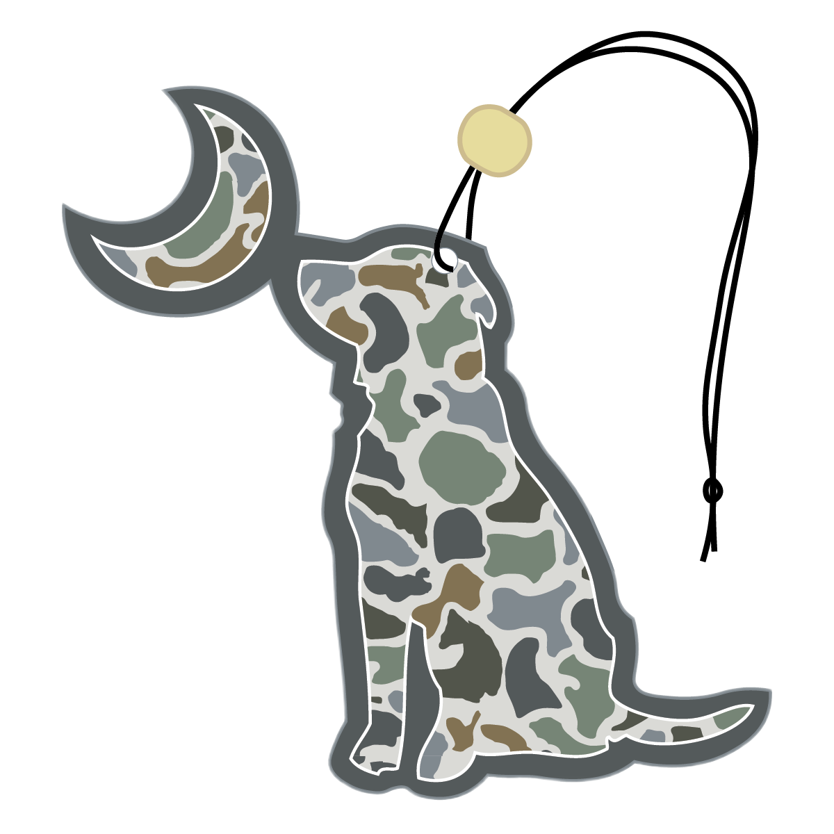 LCF Bluff Dog & Moon Air Freshener - Localflage Bluff