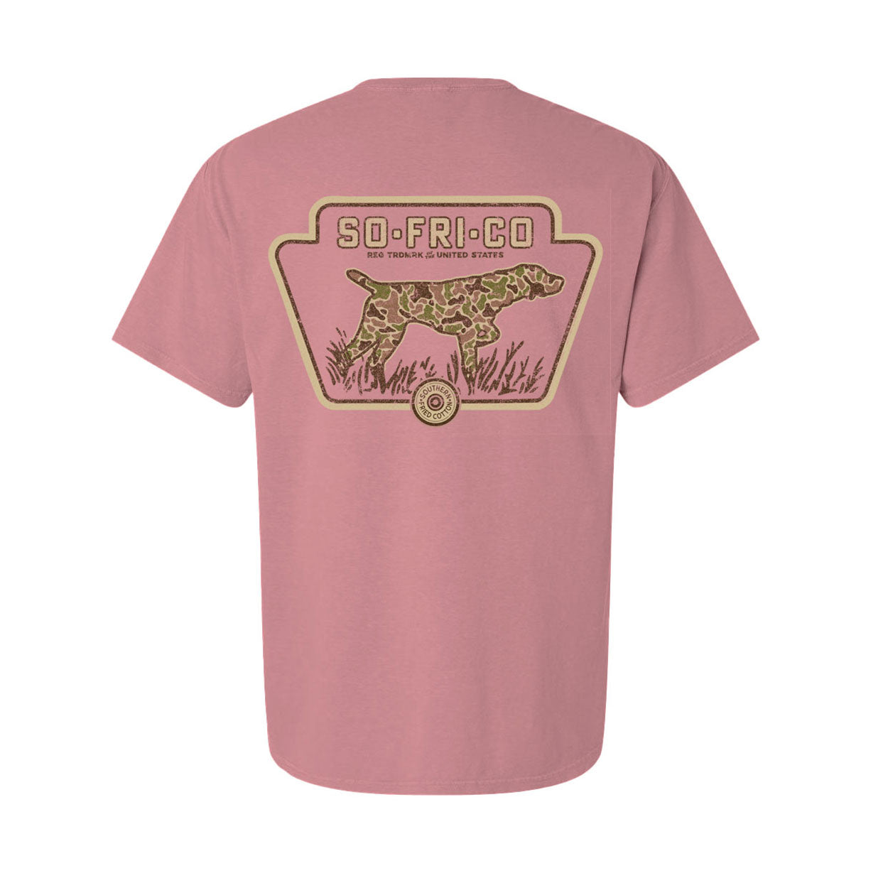Old School Camo Badge SS Tee - Mauve