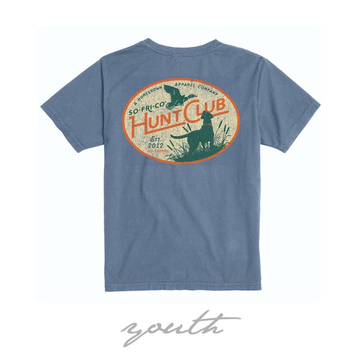 Youth Hunt Club SS Tee - Blue Jean