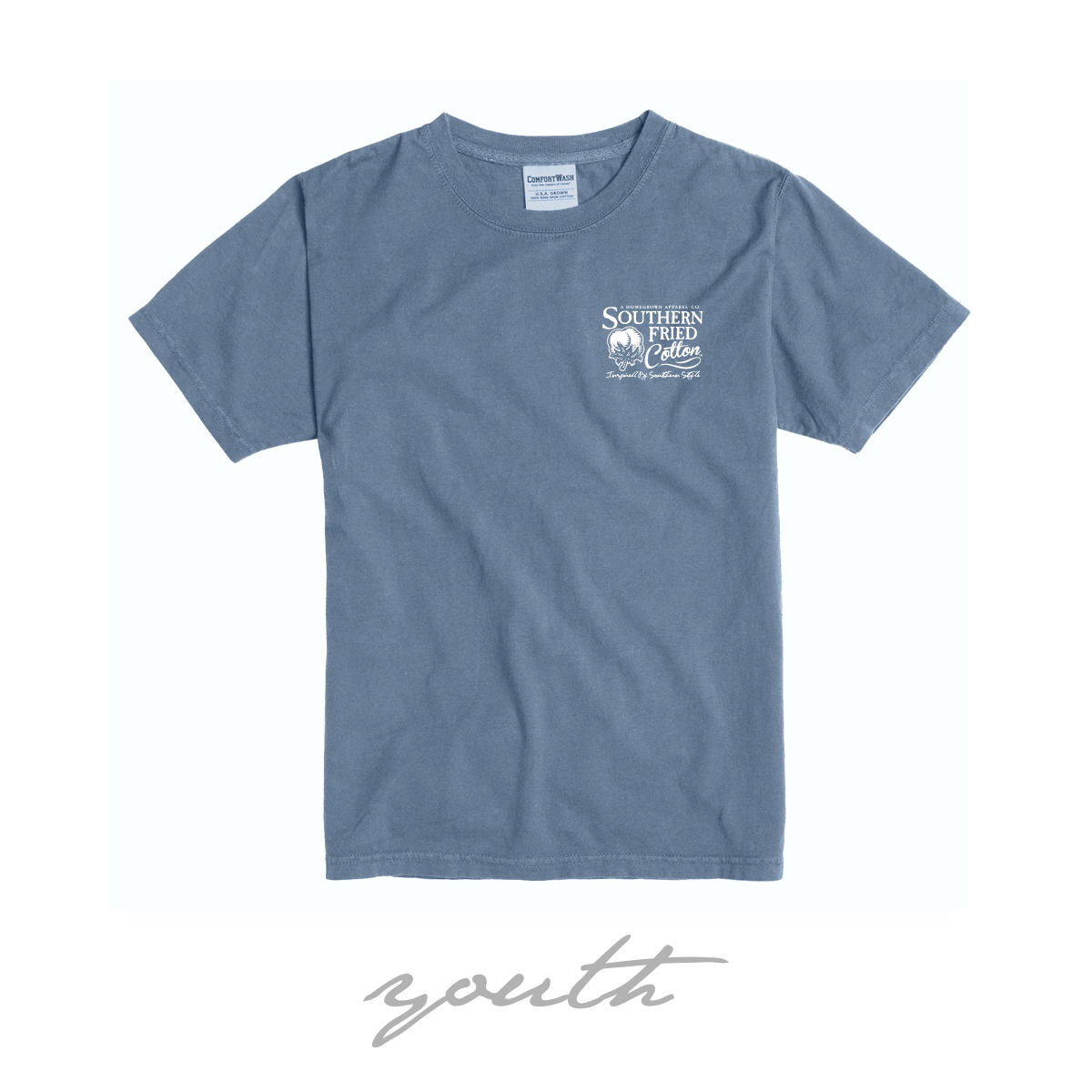 Youth Hunt Club SS Tee - Blue Jean