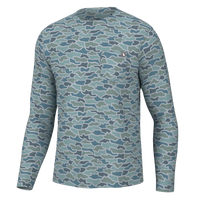 Thumbnail for Heather blend LS Crew - Cool Oak Camo