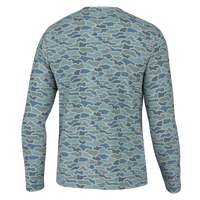 Thumbnail for Heather blend LS Crew - Cool Oak Camo