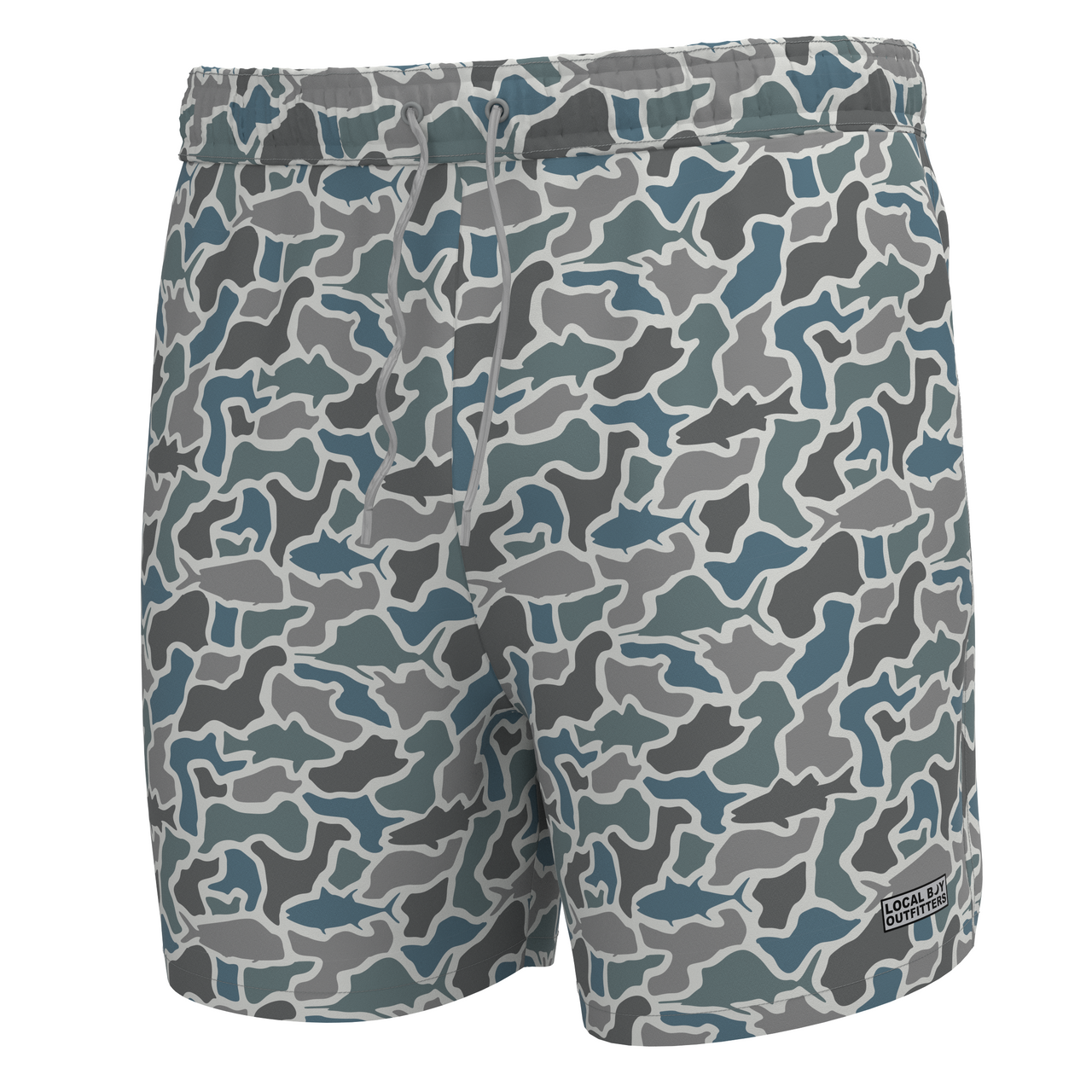 Youth - Bayview Swim Trunks - Fish Camo