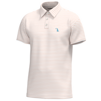 Thumbnail for Edisto Polo - Peach/White
