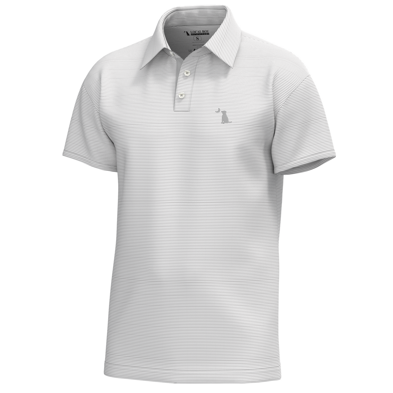 Youth Palms Polo - Light Gray/White