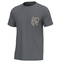 Thumbnail for Heather Blend SS Tee - Graphite/Cool Oak