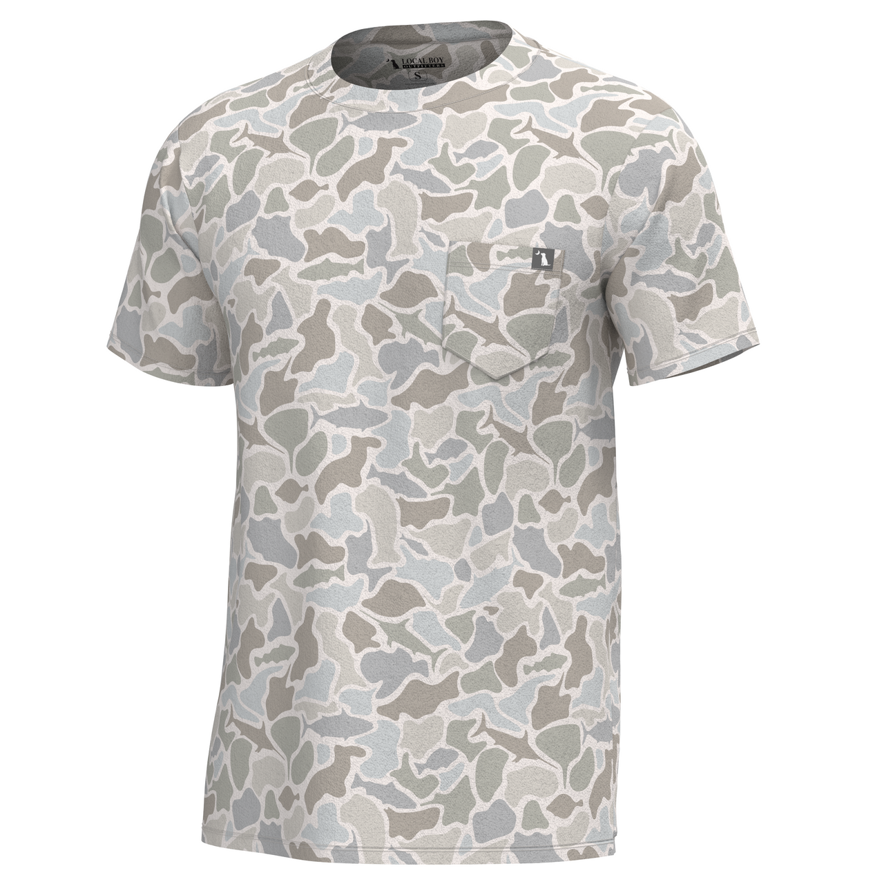 Youth Heather Blend SS Tee - Saltwater Camo