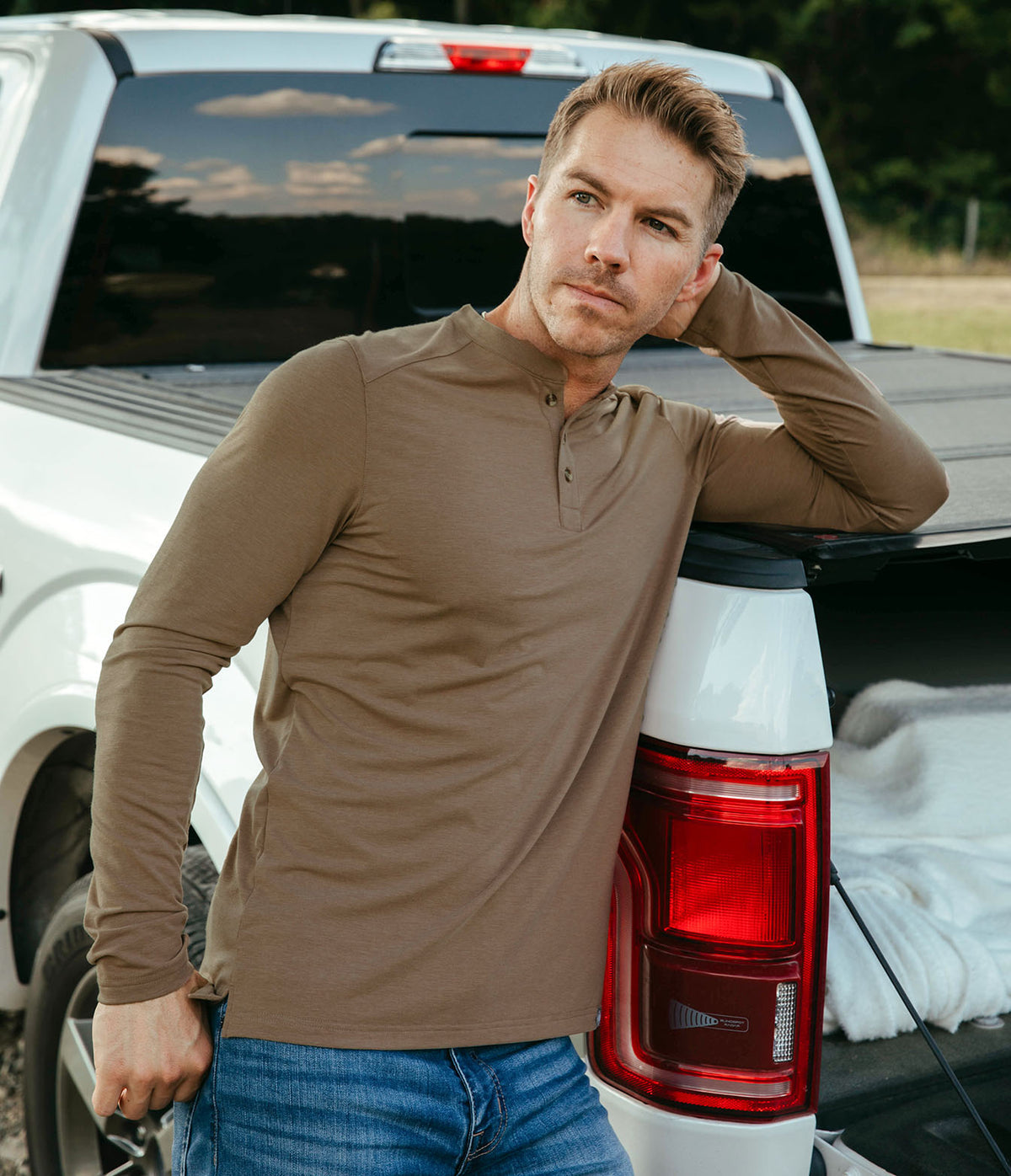 Max Comfort LS Henley - Caribou